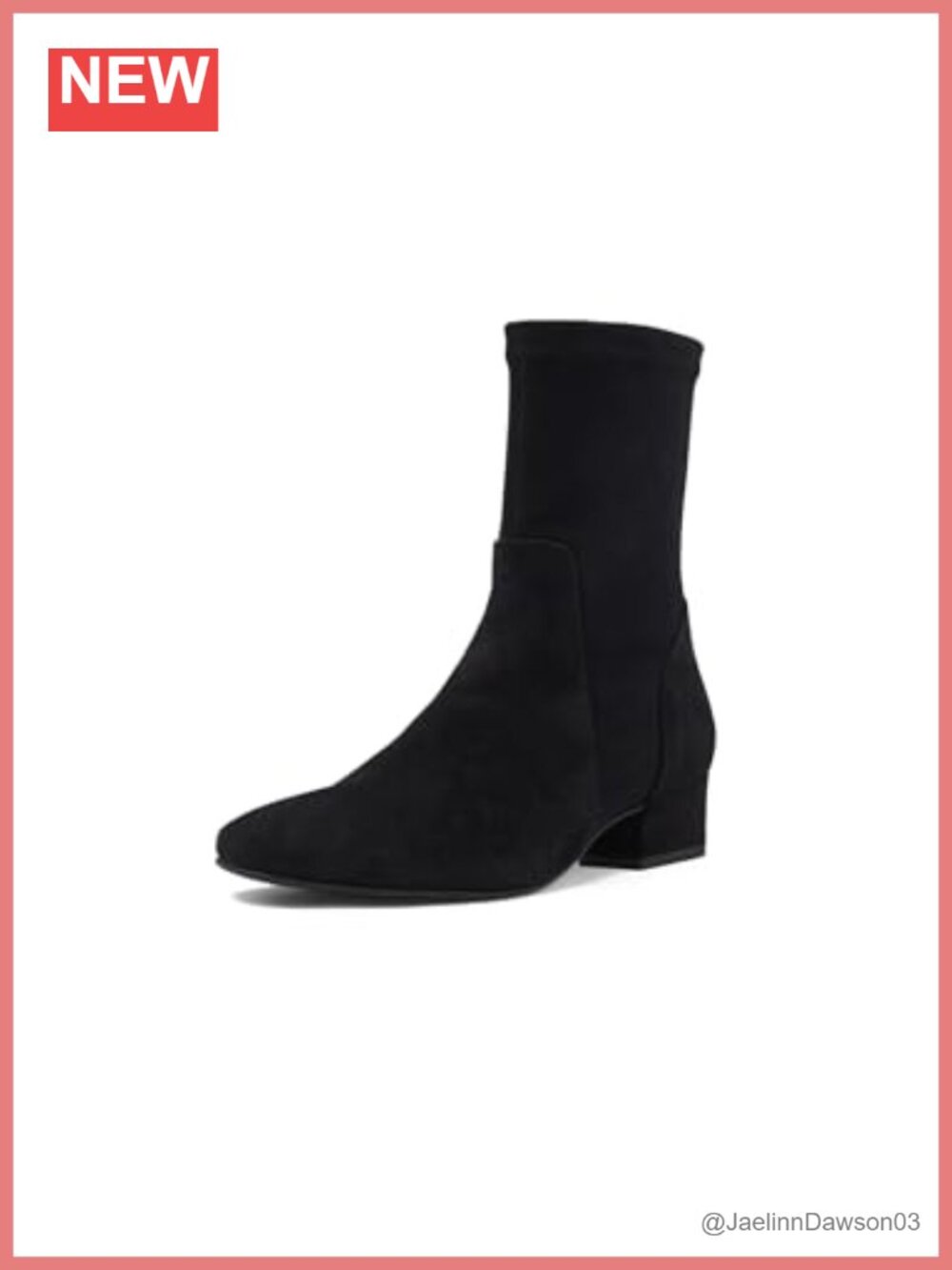 Suede Ankle Bootie Low Heel Zip Thermal Lined Made in Italy